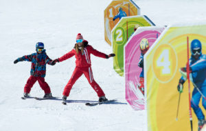 Ski lessons for children on Alpe di Siusi