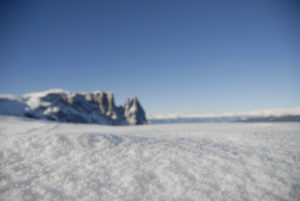 Winter wonderland on Alpe di Siusi in the Dolomites